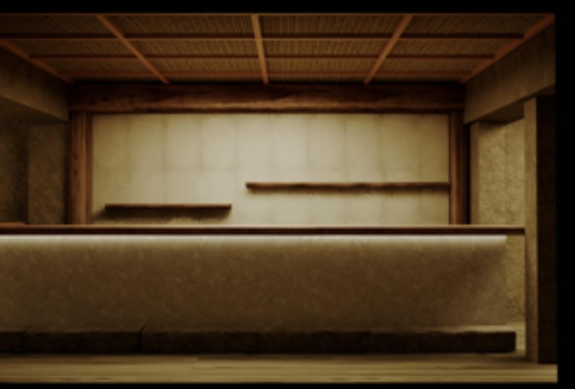 土壁を基調とした和の内装