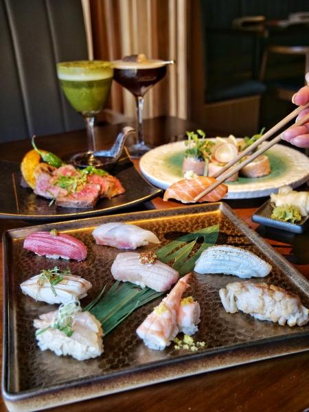 日本から仕入れた鮮魚の寿司