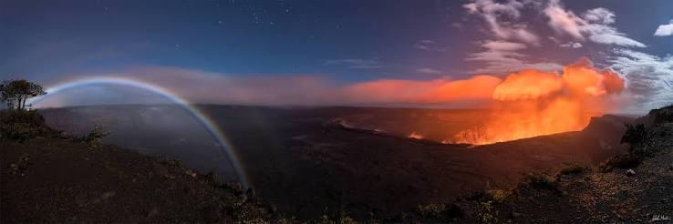 夜の虹、ムーンボウから火山まで
